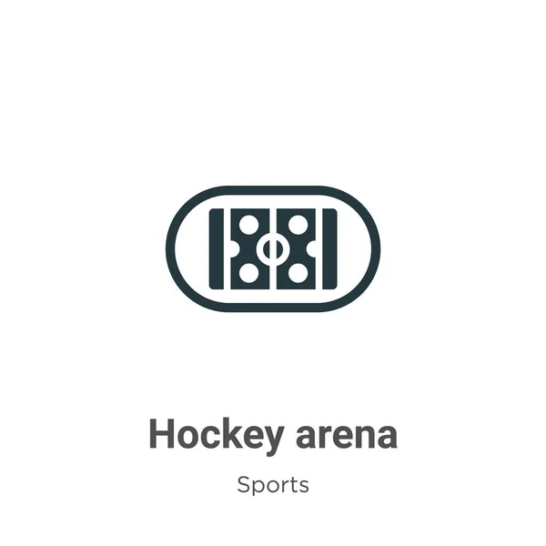Hockey Arena Glifo Ícone Vetor Fundo Branco Sinal Ícone Arena — Vetor de Stock