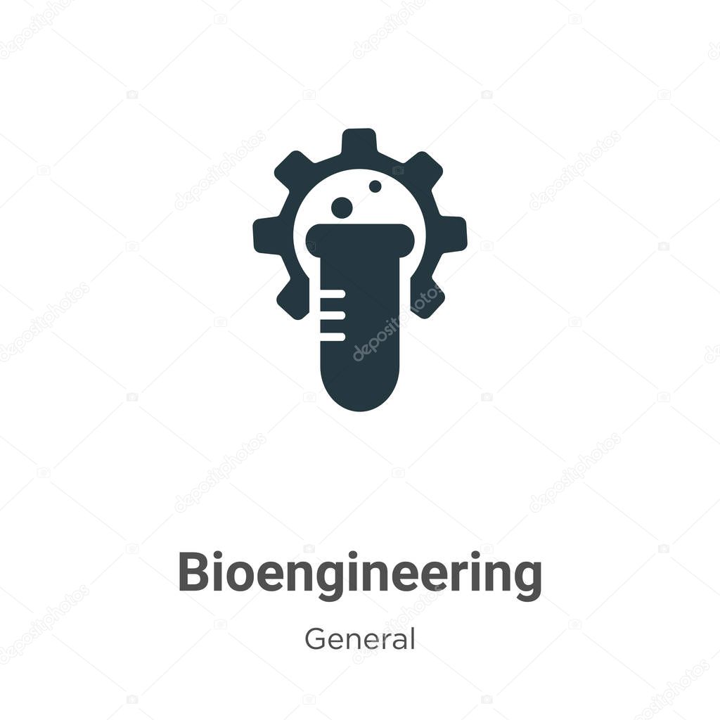 Bioengineering glyph icon vector on white background. Flat vector bioengineering icon symbol sign from modern general collection for mobile concept and web apps design.