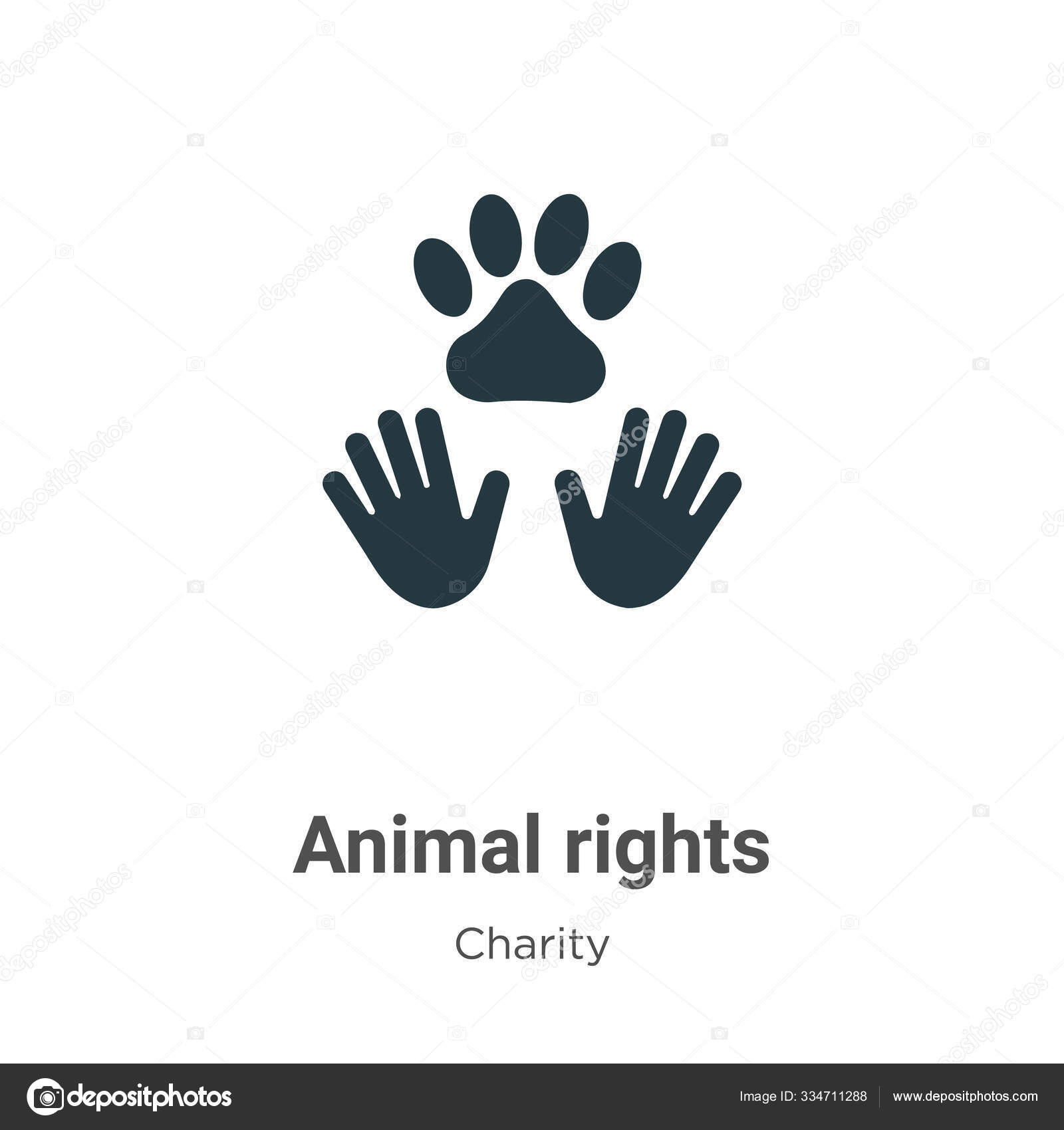 Animal Rights Vector Icon White Background Flat Vector Animal Rights Stock  Vector Image by ©Digital-Bazaar #334711288