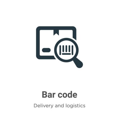 Beyaz arkaplanda barkod vektör simgesi. Mobil konsept ve web uygulamaları tasarımı için modern dağıtım ve lojistik koleksiyonundan düz vektör barkod simgesi işareti.