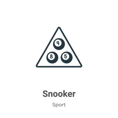 Beyaz arkaplanda bilardo sembolü vektörü. Mobil konsept ve web uygulamaları tasarımı için modern spor koleksiyonundan düz vektör snooker simgesi işareti.