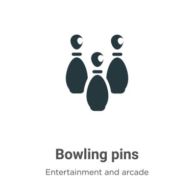 Bowling lobutları vektör simgesini beyaz arkaplanda. Mobil konsept ve web uygulamaları tasarımı için modern eğlence ve oyun salonu koleksiyonundan düz vektör bovling lobutları simgesi işareti.