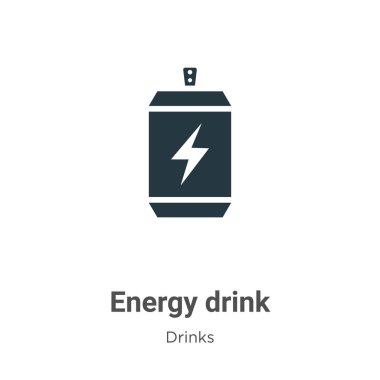 Energy drink vector icon on white background. Flat vector energy drink icon symbol sign from modern drinks collection for mobile concept and web apps design.