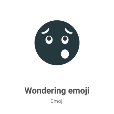Wondering emoji vector icon on white background. Flat vector wondering emoji icon symbol sign from modern emoji collection for mobile concept and web apps design.