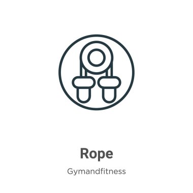 İp ana hat vektör simgesi. İnce çizgi siyah ip simgesi, düz vektör basit element illüstrasyonuName
