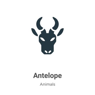 Beyaz arkaplanda antilop vektör simgesi. Mobil konsept ve web uygulamaları tasarımı için modern hayvan koleksiyonundan düz vektör antilop simgesi işareti.