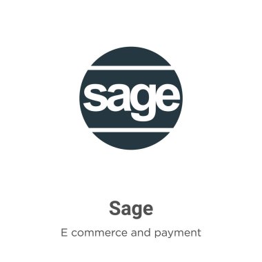 Beyaz arkaplanda bilge vektör simgesi. Modern e-ticaret ve mobil konsept ve web uygulamaları tasarımı için ödeme koleksiyonundan düz vektör adaçayı sembolü işareti.