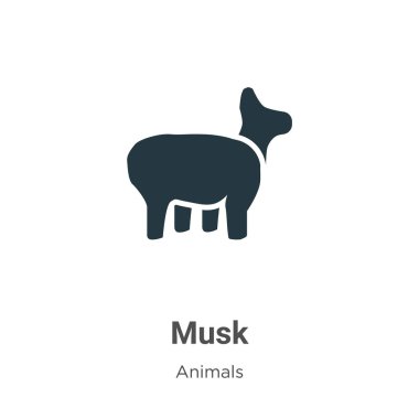 Musk vector icon on white background. Flat vector musk icon symbol sign from modern animals collection for mobile concept and web apps design. clipart