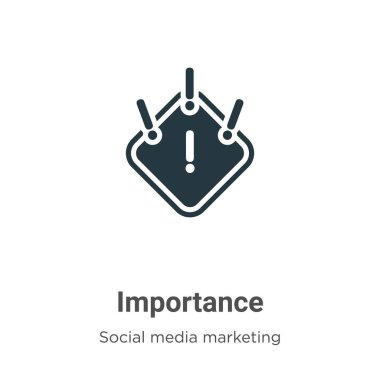 Beyaz arkaplanda önemli simge vektörü. Mobil konsept ve web uygulamaları tasarımı için modern sosyal koleksiyondan düz vektör önemi simgesi işareti.