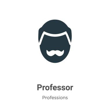 Professor vector icon on white background. Flat vector professor icon symbol sign from modern professions collection for mobile concept and web apps design.