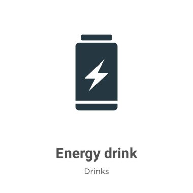 Energy drink vector icon on white background. Flat vector energy drink icon symbol sign from modern drinks collection for mobile concept and web apps design.