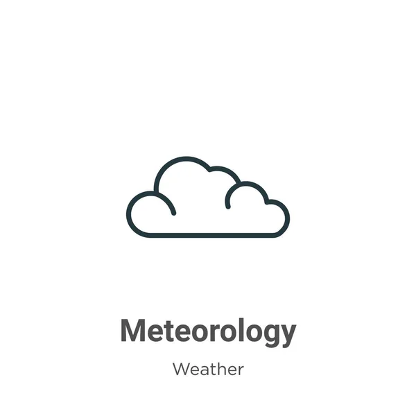 Meteorology Outline Vector Icon Thin Line Black Meteorology Icon Flat — 스톡 벡터