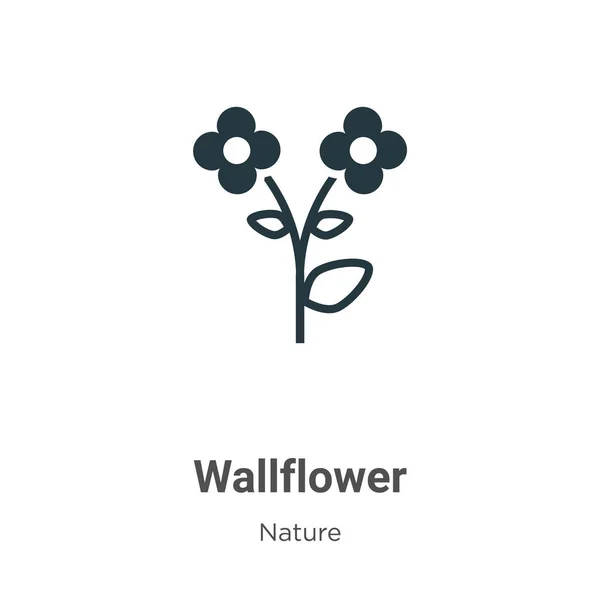 Wallflower Vector Icon White Background Flat Vector Wallflower Icon Symbol — Stock vektor