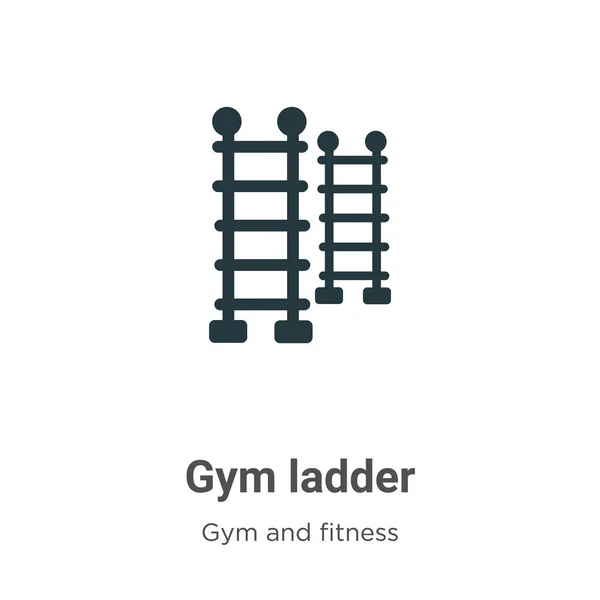 배경에 사다리 아이콘 Flat Vector Gym Ladder Icon Signature Sign — 스톡 벡터