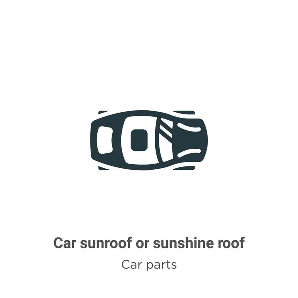 Car Sunroof Sunshine Roof Vector Icon White Background Flat Vector — Vetor de Stock