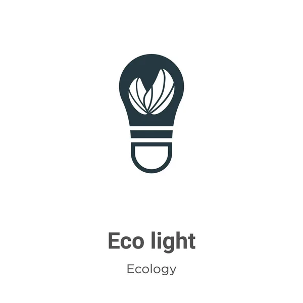 Ícone Vetorial Eco Light Fundo Branco Sinal Ícone Luz Ecológica — Vetor de Stock