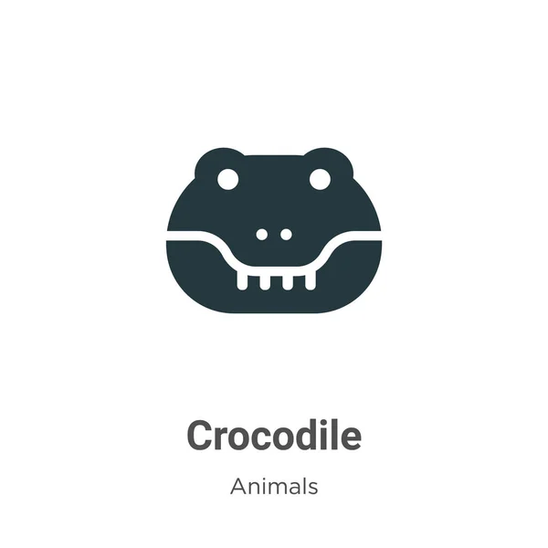 Κροκόδειλος διάνυσμα εικονίδιο σε λευκό φόντο. Επίπεδη διάνυσμα σύμβολο σύμβολο σύμβολο κροκόδειλος από τη σύγχρονη συλλογή ζώων για το κινητό έννοια και web apps σχεδιασμό. — Διανυσματικό Αρχείο