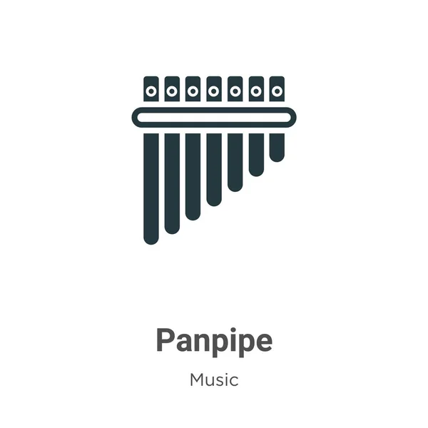 Panpipe vector icon on white background. Flat vector panpipe icon symbol sign from modern music collection for mobile concept and web apps design. — Stock Vector