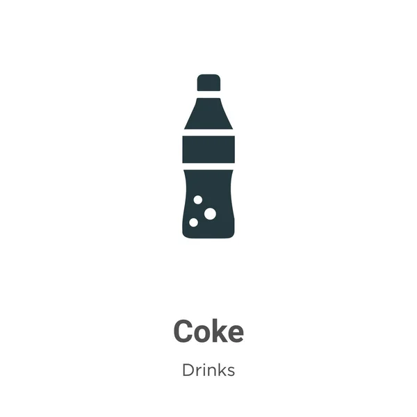 Εικονίδιο Διάνυσμα Coke Λευκό Φόντο Επίπεδο Σύμβολο Εικονίδιο Διάνυσμα Οπτάνθρακα — Διανυσματικό Αρχείο