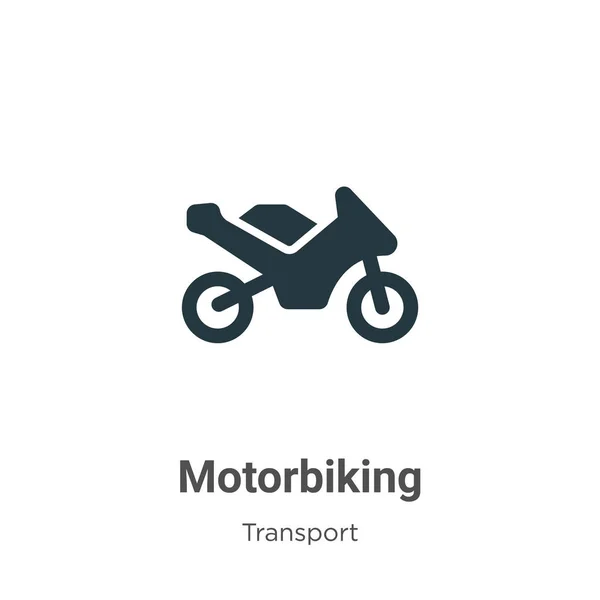 Moto Glyphe Icône Vecteur Sur Fond Blanc Symbole Icône Moto — Image vectorielle
