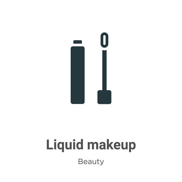 Liquid makeup vector icon on white background. Flat vector liquid makeup icon symbol sign from modern beauty collection for mobile concept and web apps design.