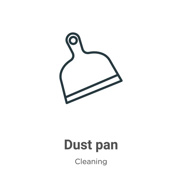 Stock vector Dust pan outline vector icon. Thin line black dust pan icon, flat vector simple element illustration from editable cleaning concept isolated on white background