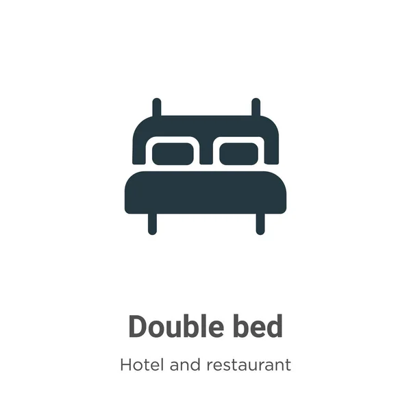 白色背景上的双床矢量图标 平面矢量双层床图标符号来自现代酒店和餐馆收藏移动概念和网络应用程序设计 — 图库矢量图片
