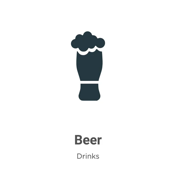 Icône Vecteur Bière Sur Fond Blanc Symbole Icône Bière Vectorielle — Image vectorielle
