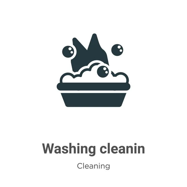 Πλύσιμο Διανυσματικού Εικονιδίου Καθαρισμού Λευκό Φόντο Επίπεδη Διανυσματική Πλύση Σύμβολο — Διανυσματικό Αρχείο