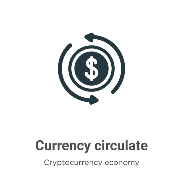 Icône Vectorielle Monnaie Circule Sur Fond Blanc Flat Vectoriel Monnaie — Image vectorielle