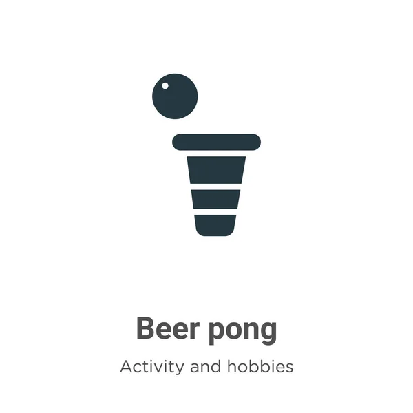 Icono Vectorial Beer Pong Sobre Fondo Blanco Signo Icono Cerveza — Archivo Imágenes Vectoriales