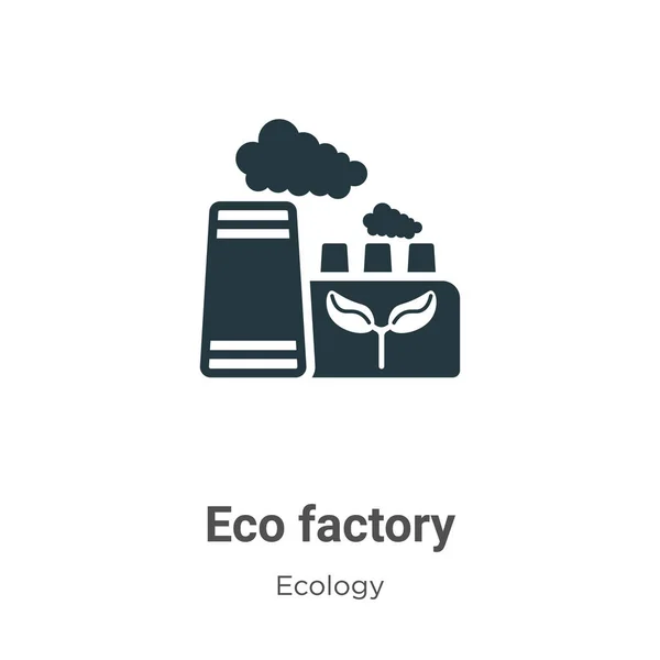 Eco Factory Vektor Symbol Auf Weißem Hintergrund Flacher Vektor Eco — Stockvektor