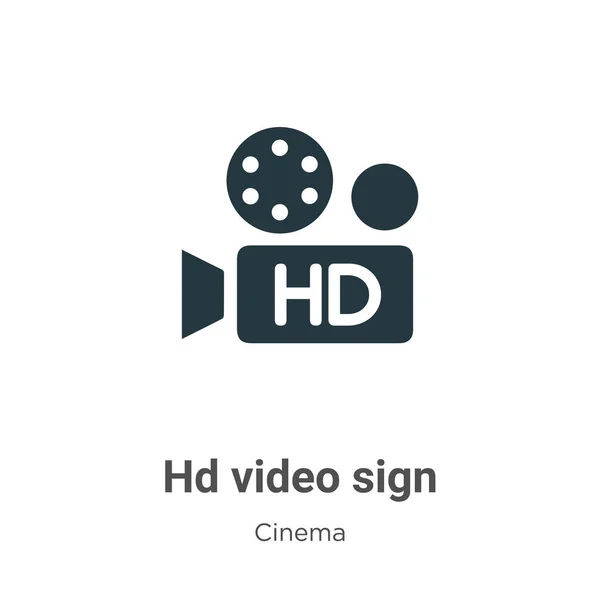 Videozeichenvektorsymbol Auf Weißem Hintergrund Flacher Vektor Video Sign Symbol Symbol — Stockvektor