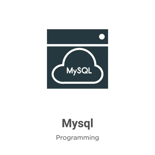 白色背景上的Mysql矢量图标 平面向量Mysql图标符号来自移动概念和网络应用程序设计的现代编程集合 — 图库矢量图片
