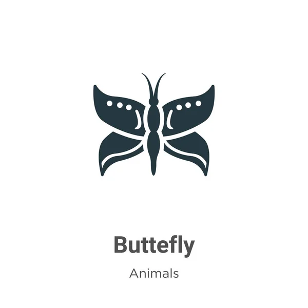 Buttefly Vector Icon White Background Flat Vector Buttefly Icon Symbol — Stock Vector