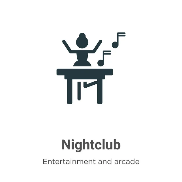 Иконка Вектора Ночного Клуба Белом Фоне Знак Символа Ночного Клуба — стоковый вектор