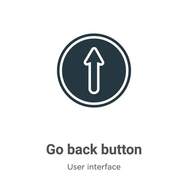Vuelva Icono Vectorial Del Botón Atrás Fondo Blanco Vector Plano — Vector de stock