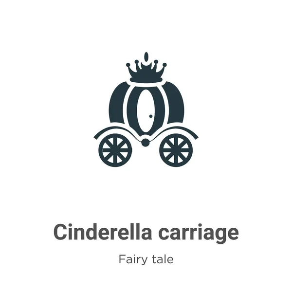 Cenicienta Icono Vectorial Sobre Fondo Blanco Signo Icono Carro Cinderella — Archivo Imágenes Vectoriales