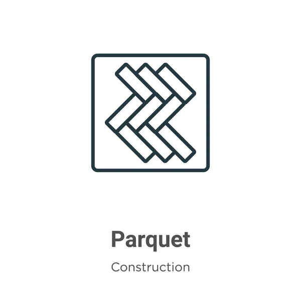 Parquet Outline Vector Icon Thin Line Black Parquet Icon Flat — Stok Vektör