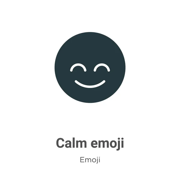 Calma Ícone Vetor Emoji Fundo Branco Simbolo Ícone Emoji Calmo — Vetor de Stock