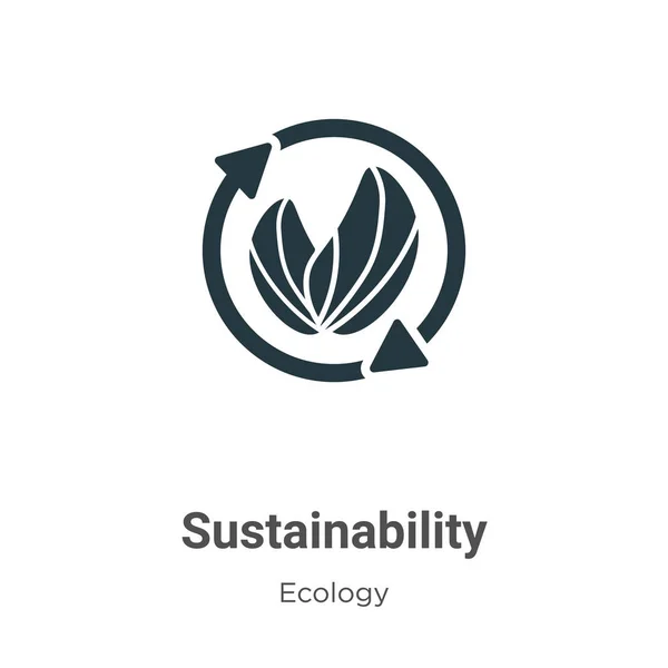 Sustainability Vector Icon White Background Flat Vector Sustainability Icon Symbol — Stock Vector