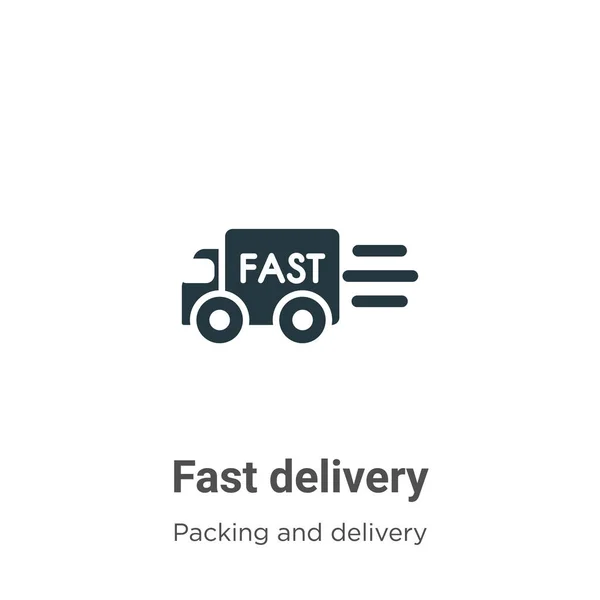 Fast Delivery Vector Icon White Background Flat Vector Fast Delivery — Stock Vector
