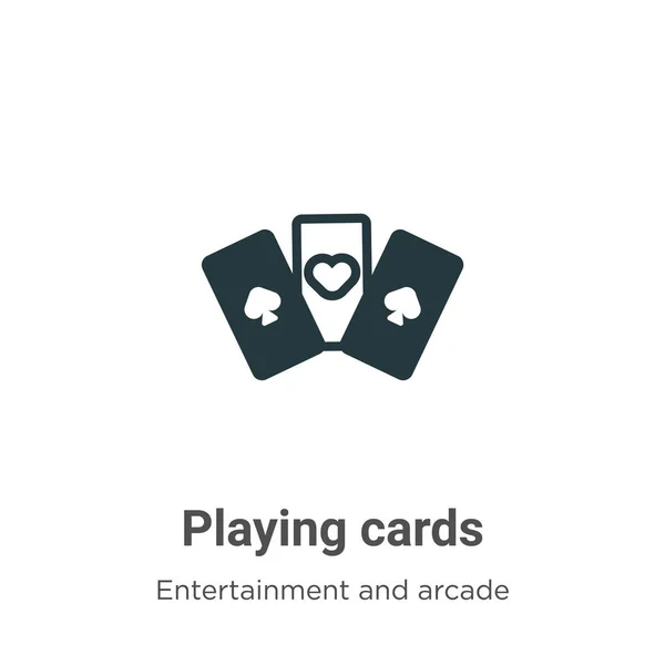 Jugar Con Icono Vectorial Las Tarjetas Fondo Blanco Icono Iconos — Archivo Imágenes Vectoriales