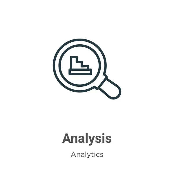 Analyse Umreißen Vektor Symbol Dünne Linie Schwarzes Analysesymbol Flacher Vektor — Stockvektor