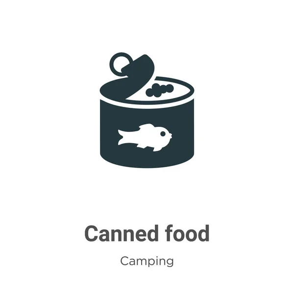 Canned food vector icon on white background. Flat vector canned food icon symbol sign from modern camping collection for mobile concept and web apps design. — Stock Illustration Canned Food Vector Icon White Background Flat Vector Canned Food Stock Vector