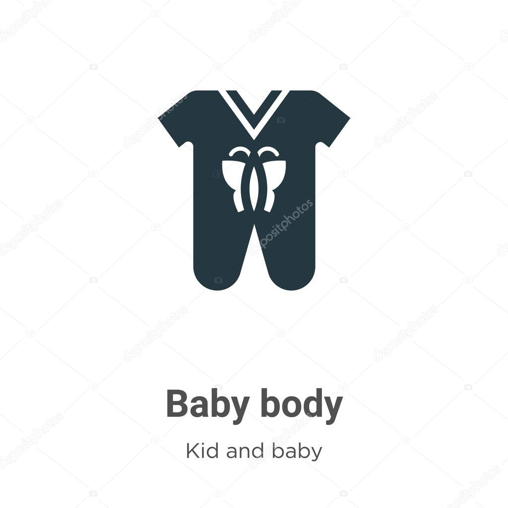 Baby body glyph icon vector on white background. Flat vector baby body icon symbol sign from modern kids and baby collection for mobile concept and web apps design.