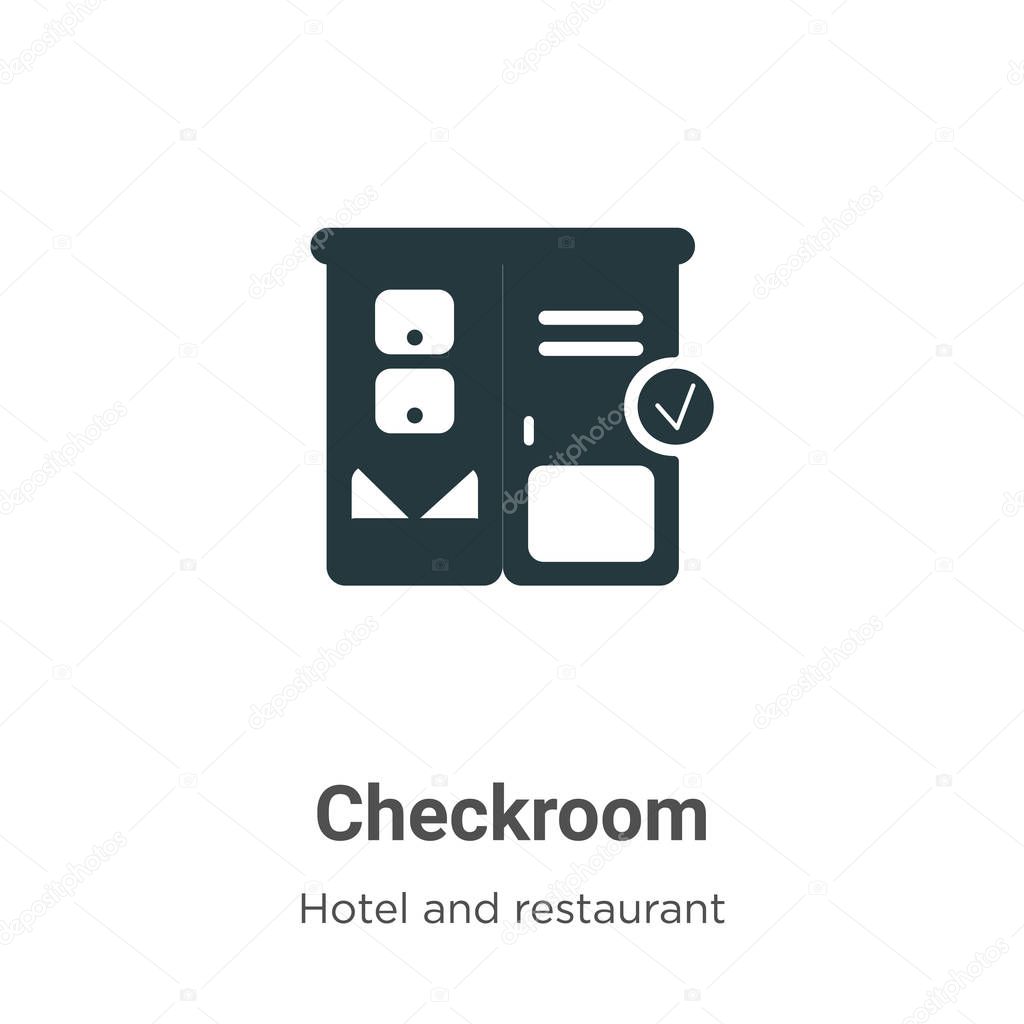 Checkroom vector icon on white background. Flat vector checkroom icon symbol sign from modern hotel and restaurant collection for mobile concept and web apps design.