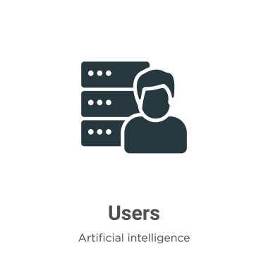 Beyaz arkaplanda kullanıcı vektör simgesi. Mobil konsept ve web uygulamaları tasarımı için modern büyük veri koleksiyonundan düz vektör simgesi simgesi işareti.