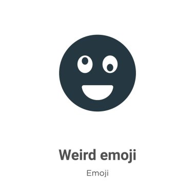Weird emoji vector icon on white background. Flat vector weird emoji icon symbol sign from modern emoji collection for mobile concept and web apps design.