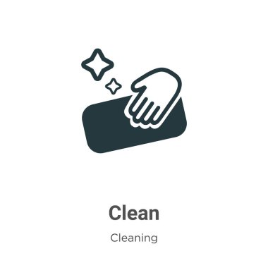 Beyaz arkaplanda temiz vektör simgesi. Mobil konsept ve web uygulamaları tasarımı için modern temizlik koleksiyonundan düz vektör temiz simge işareti.